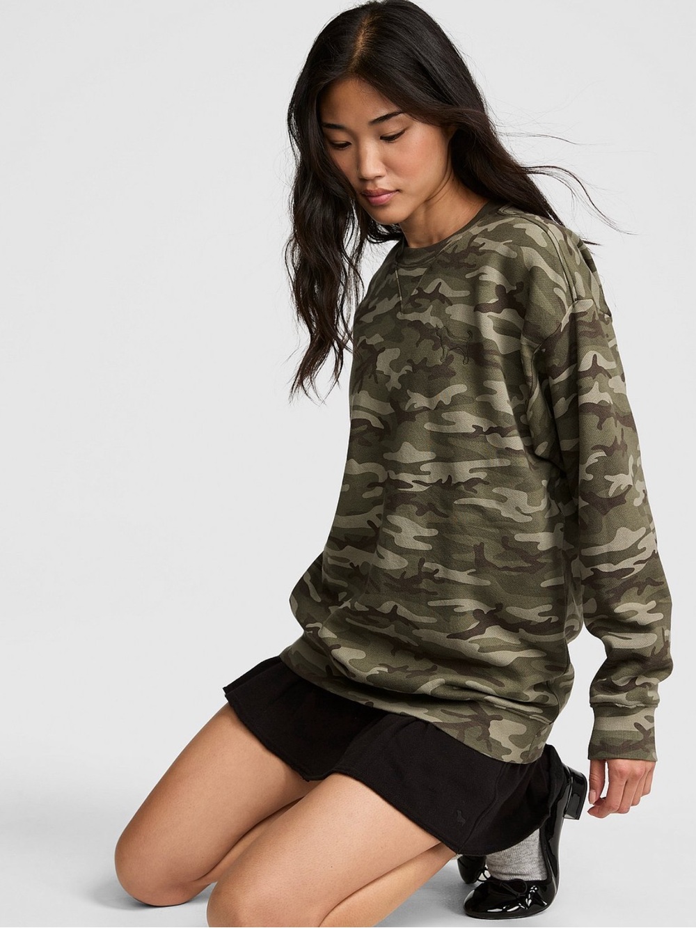 PINK Victoria's Secret Campus Fleece Oversized Sweatshirt
